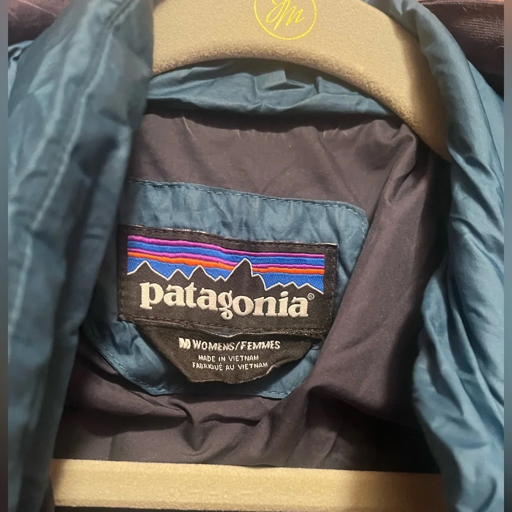 Patagonia Stormdrift 3-in-1 Parka Charcoal Teal Smolder Blue Women's Medium - Picture 8 of 11